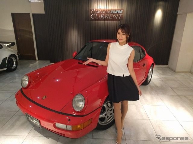 「外車王」イメージガールの立花サキ（輸入車オーナー会議）。