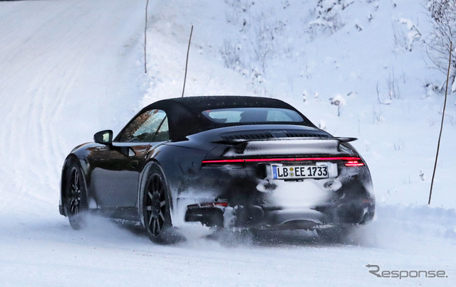 ポルシェ 911 ターボS カブリオレ（スクープ写真）