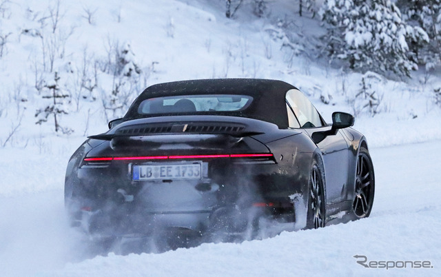 ポルシェ 911 ターボS カブリオレ（スクープ写真）