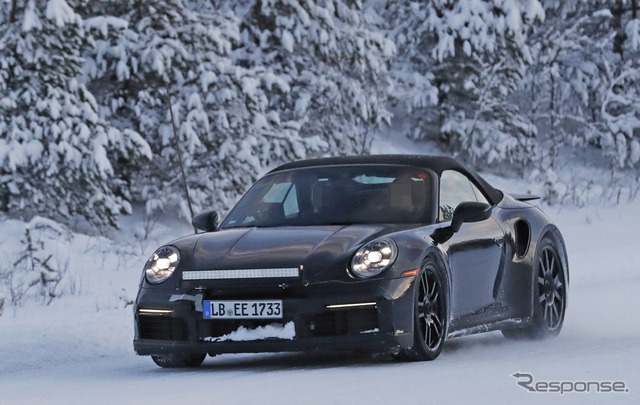 ポルシェ 911 ターボS カブリオレ（スクープ写真）