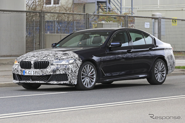 BMW 5シリーズ 改良新型プロトタイプ（スクープ写真）