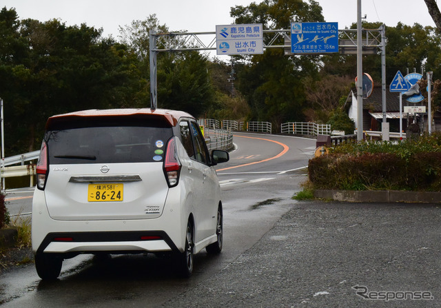 南九州自動車道は熊本～鹿児島県境区間が未成。開通したあかつきにはこの国道3号線の県境エリアも交通過疎になることだろう。