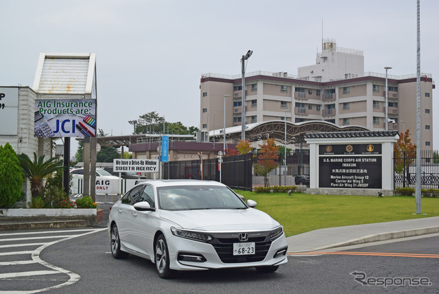 アコードが似合うと思った風景のひとつ、山口のUSマリーン岩国航空基地。