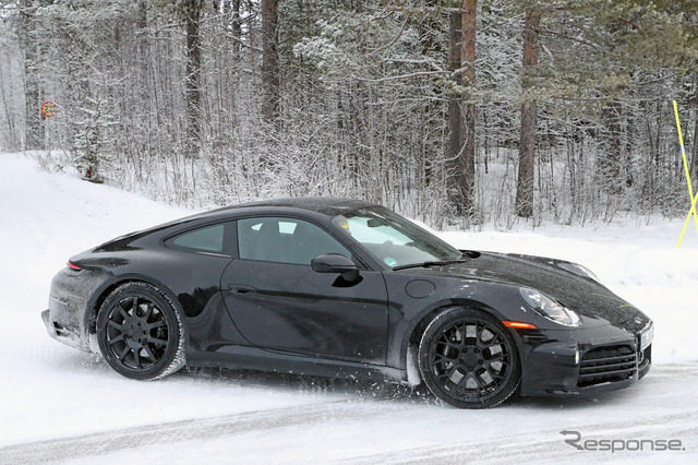 ポルシェ 911 改良新型プロトタイプ（スクープ写真）