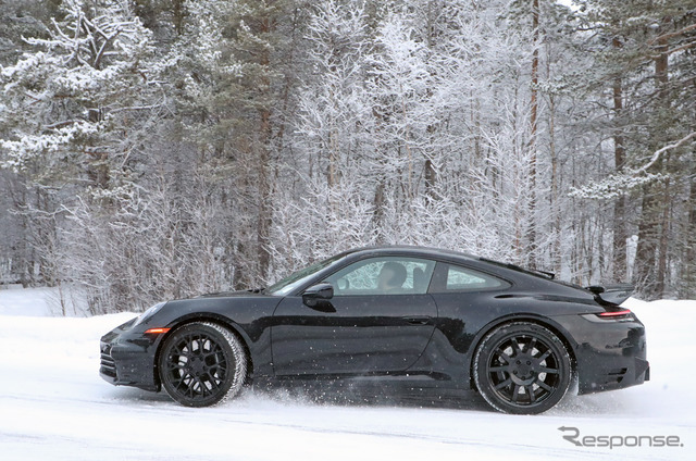 ポルシェ 911 改良新型プロトタイプ（スクープ写真）