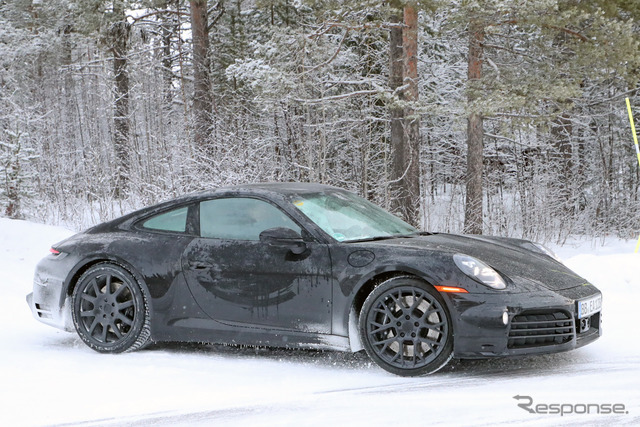 ポルシェ 911 改良新型プロトタイプ（スクープ写真）