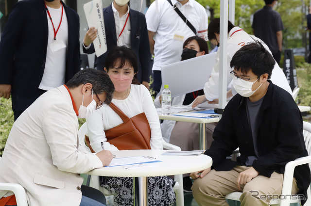 有明ガーデン（東京都江東区）にて開催した「レスポンス読者限定EV・PHEV試乗会」