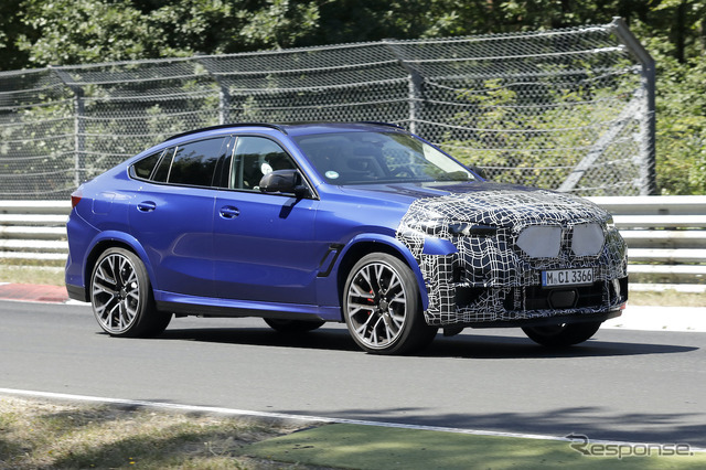 BMW X6M 改良新型プロトタイプ（スクープ写真）