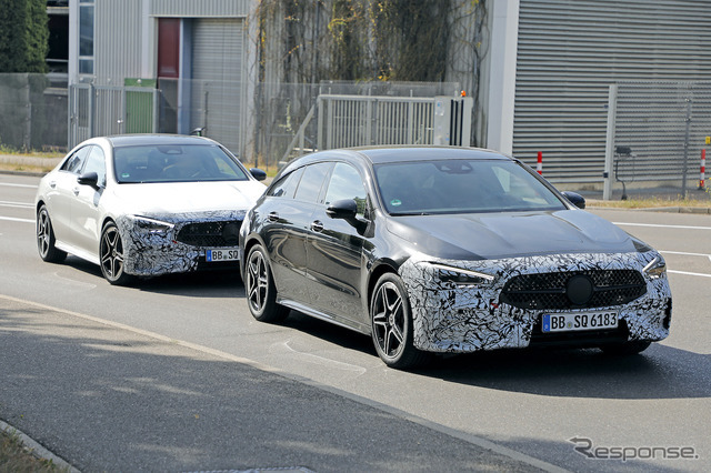 メルセデスベンツ CLA 改良新型プロトタイプ（スクープ写真）