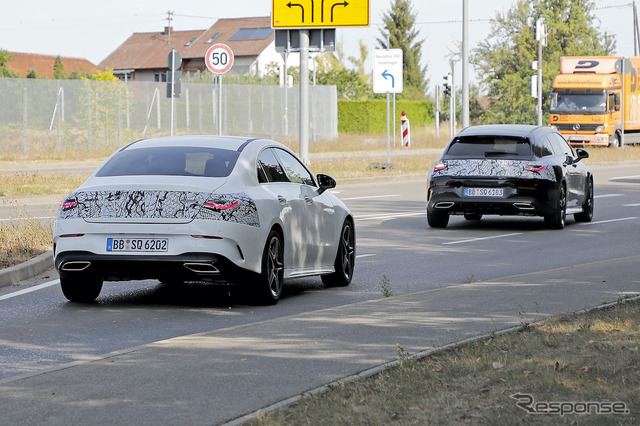 メルセデスベンツ CLA 改良新型プロトタイプ（スクープ写真）