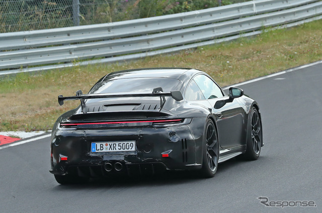 ポルシェ 911 GT3 改良新型プロトタイプ（スクープ写真）