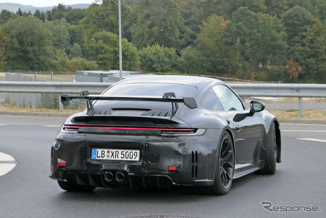 ポルシェ 911 GT3 改良新型プロトタイプ（スクープ写真）