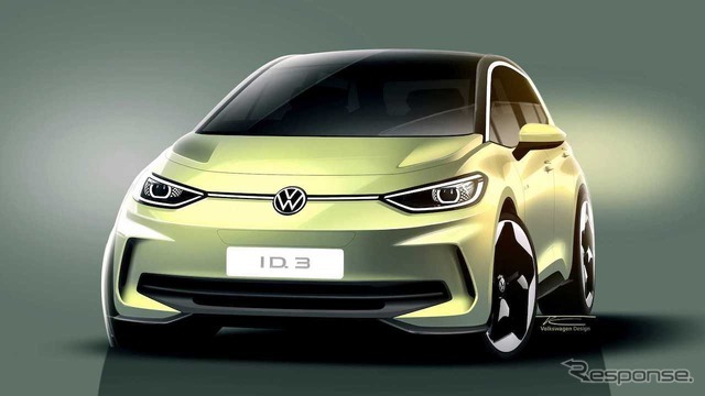 VW ID.3 改良新型のデザインスケッチ