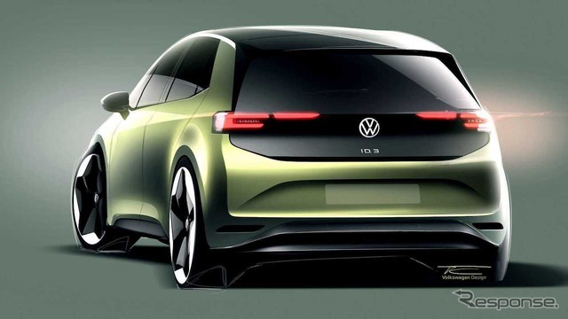 VW ID.3 改良新型のデザインスケッチ