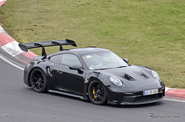 ポルシェ 911 GT2 RS 次期型プロトタイプ（スクープ写真）