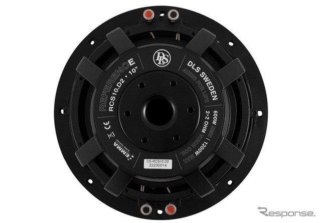 「2Ω、DVC」タイプの「ユニットサブウーファー」（DLS・RCS10.D2）。