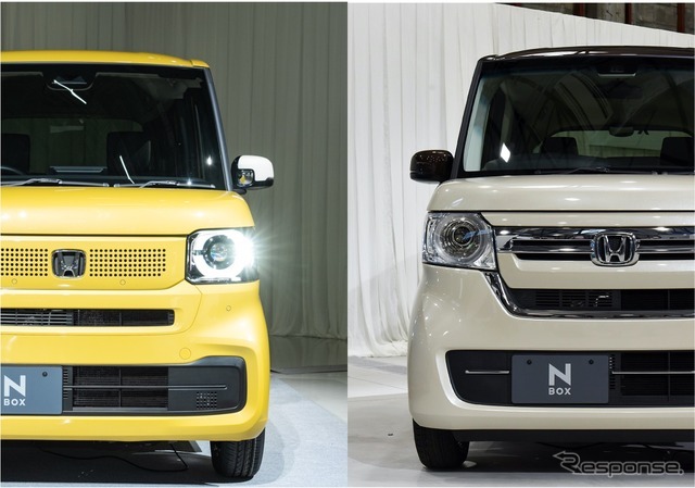 ホンダ N-BOX 新型（左）と現行型（右）