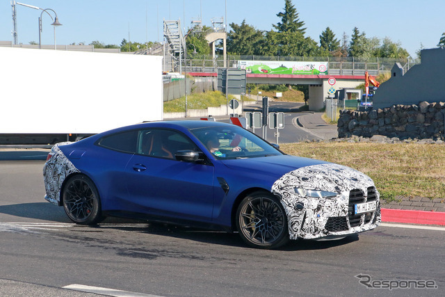 BMW M4クーペ 改良新型プロトタイプ（スクープ写真）