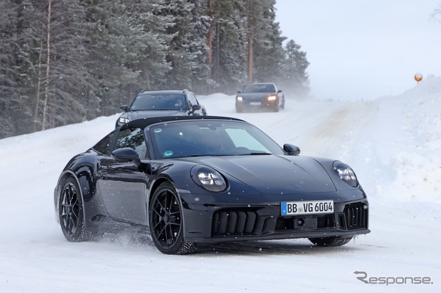 ポルシェ 911タルガ 改良新型プロトタイプ（スクープ写真）