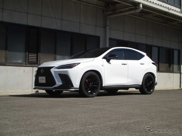 SUSTEC DF210 LEXUS NX350h FF用装着例（ダウン量：フロント 30mmダウン / リア 32mmダウン）