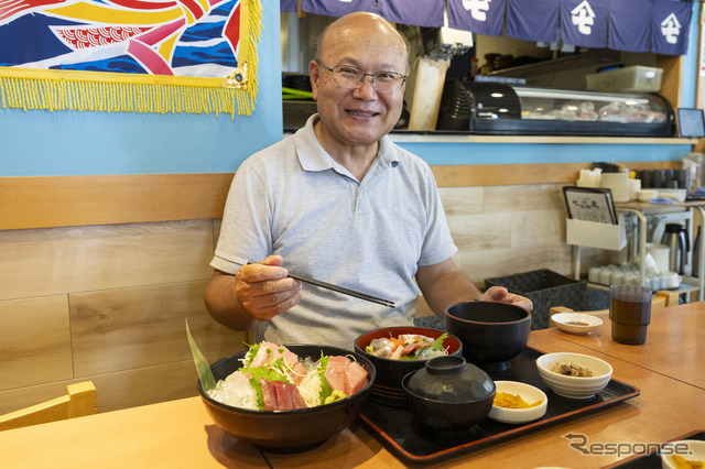 目的地であったマグロ料理店にて昼食