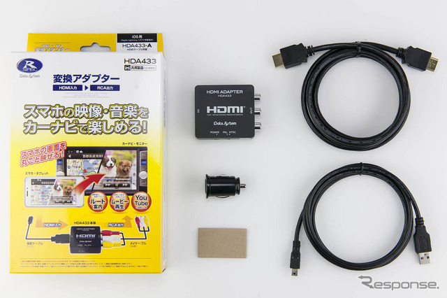 「HDMI変換アダプター」の一例（データシステム・HDA433）。