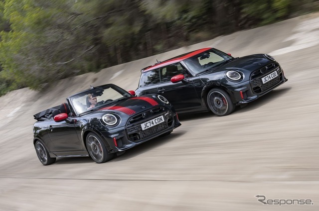 MINIの3ドアハッチバックとコンバーチブル「JCW」改良新型