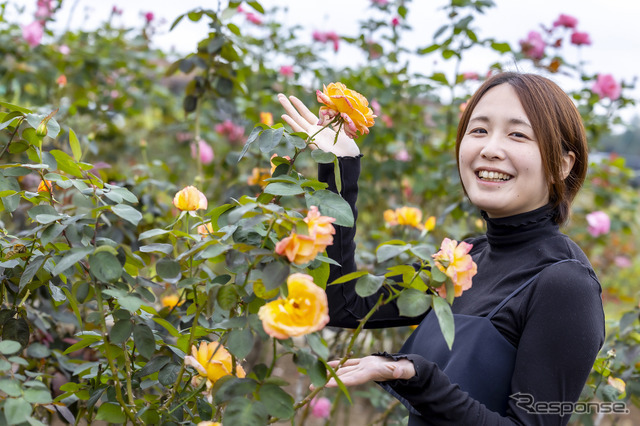 最後は薔薇に囲まれながら会場を後にした