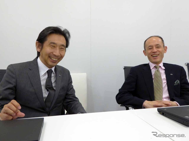 CX-4、チーフデザイナーの小泉 巌氏（左）とチーフエンジニアの岡野直樹氏（右）